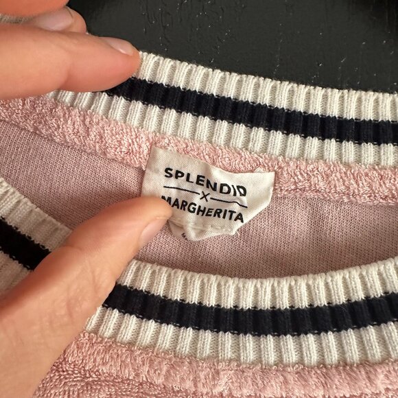 Splendid x Margherita Terry Cloth Bright Asymmetrical Pullover, Small - Picture 2 of 10